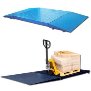 U-Shaped Steel Floor Scale With Ramp Used For Industrial Warehouse