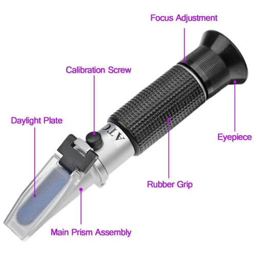 ATC Hydrometer in Wine Making Brix Refractometer 0-32% - Image 5