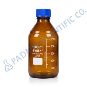Lab Bottle Borosilicate Glass Amber 1000ml
