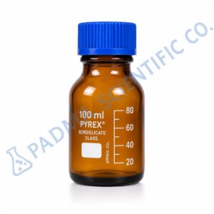 Lab Bottle Borosilicate Glass Amber 100ml