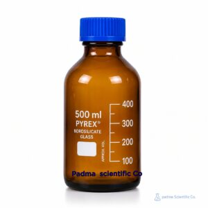 Lab Bottle Borosilicate Glass Amber 500ml