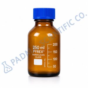 Lab Bottle Borosilicate Glass Amber 250ml