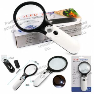 Handheld Magnifying Glass With 3 LED 75mm